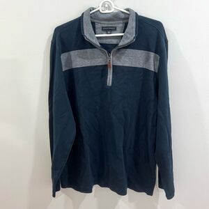 Banana Republic 100% Cotton Navy Quarter-Zip Pullover Sweater size XL